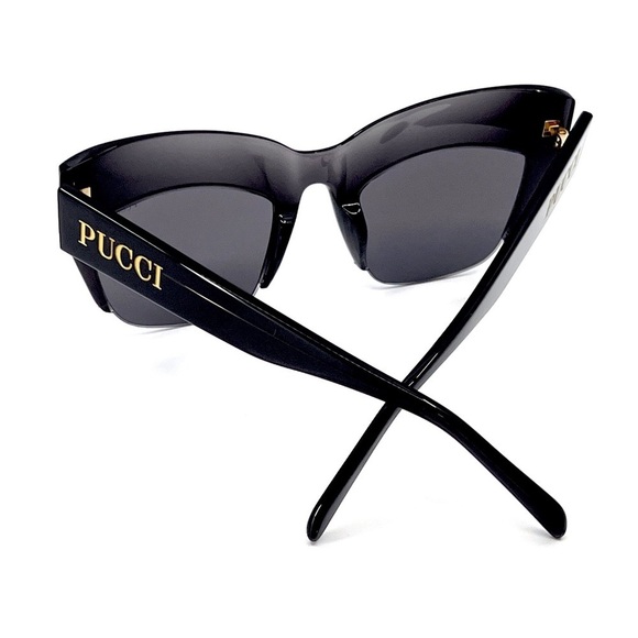 New! EMILIO PUCCI Sunglasses EP138 01A Black Oversized - Picture 12 of 13